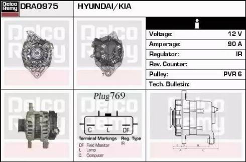 Remy DRA0975 - Ģenerators autospares.lv