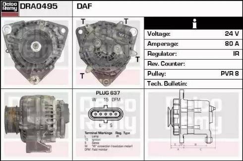 Remy DRA0495 - Ģenerators www.autospares.lv