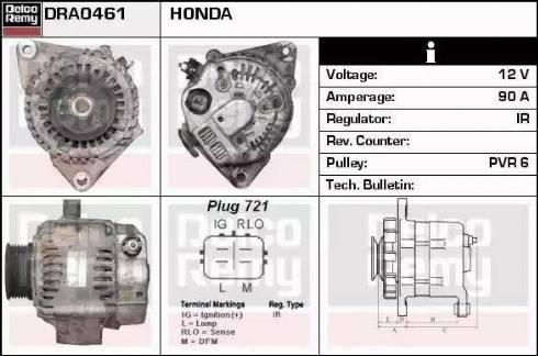 Remy DRA0461 - Ģenerators www.autospares.lv