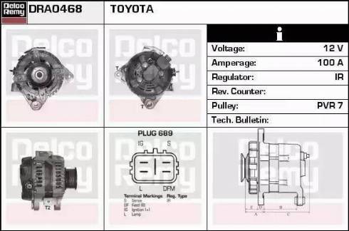 Remy DRA0468 - Генератор www.autospares.lv