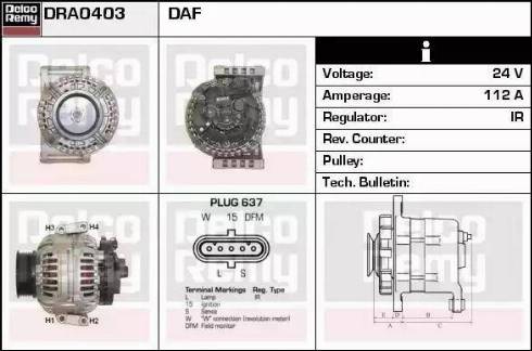 Remy DRA0403 - Генератор www.autospares.lv