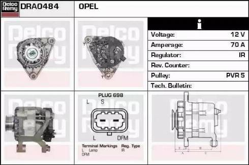 Remy DRA0484 - Ģenerators www.autospares.lv