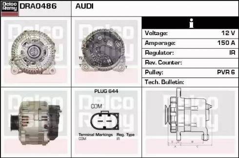 Remy DRA0486 - Ģenerators www.autospares.lv