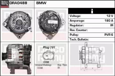 Remy DRA0488 - Генератор www.autospares.lv