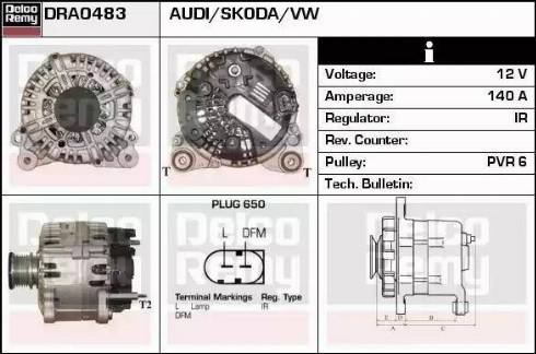 Remy DRA0483 - Ģenerators autospares.lv