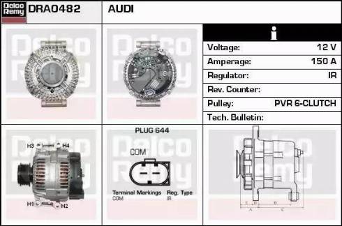 Remy DRA0482 - Ģenerators www.autospares.lv