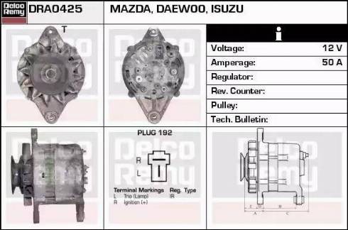 Remy DRA0425 - Alternator www.autospares.lv