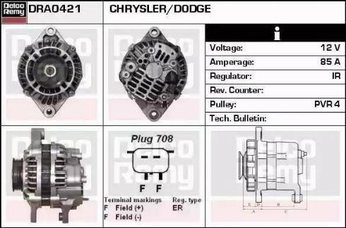 Remy DRA0421 - Ģenerators www.autospares.lv