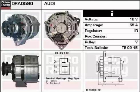 Remy DRA0590 - Генератор www.autospares.lv