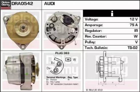 Remy DRA0542 - Генератор www.autospares.lv