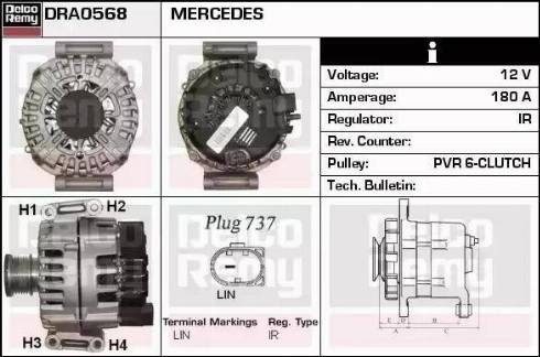 Remy DRA0568 - Ģenerators www.autospares.lv