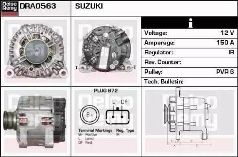 Remy DRA0563 - Alternator www.autospares.lv