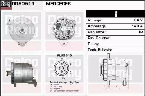 Remy DRA0514 - Alternator www.autospares.lv