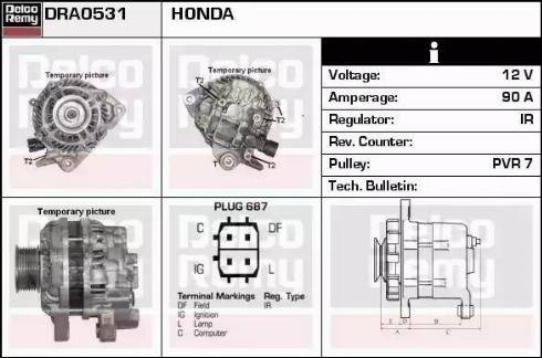 Remy DRA0531 - Генератор www.autospares.lv