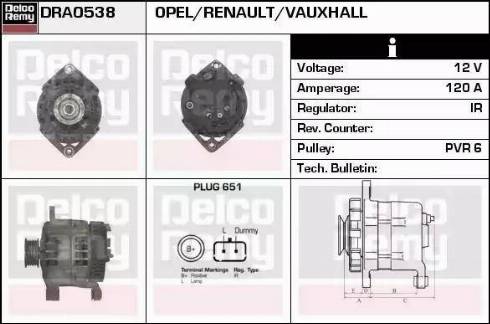 Remy DRA0538 - Ģenerators www.autospares.lv