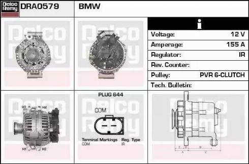 Remy DRA0579 - Ģenerators autospares.lv