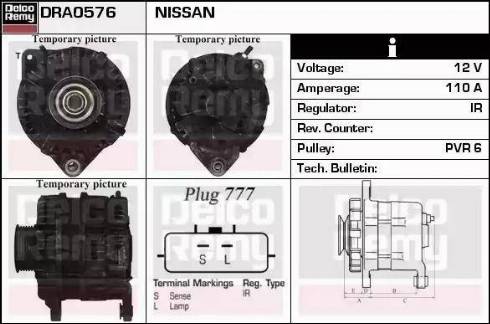 Remy DRA0576 - Генератор www.autospares.lv