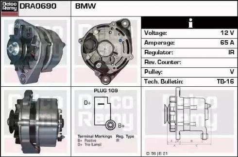 Remy DRA0690 - Ģenerators autospares.lv