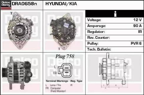 Remy DRA0658N - Ģenerators www.autospares.lv