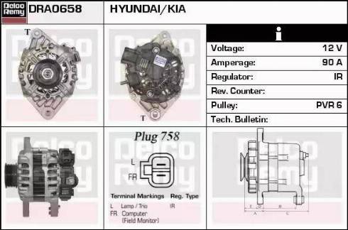 Remy DRA0658 - Ģenerators www.autospares.lv