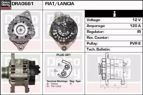 Remy DRA0661 - Генератор www.autospares.lv