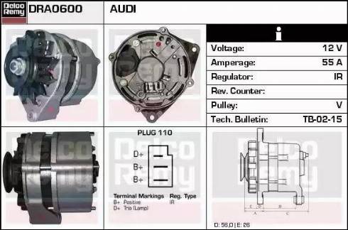 Remy DRA0600 - Генератор www.autospares.lv