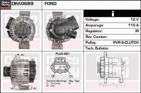 Remy DRA0689 - Ģenerators www.autospares.lv