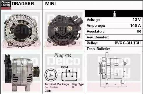 Remy DRA0686 - Alternator www.autospares.lv