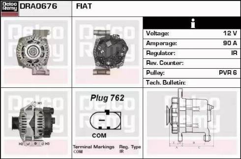 Remy DRA0676 - Ģenerators autospares.lv