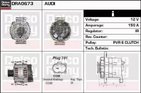 Remy DRA0673 - Ģenerators autospares.lv