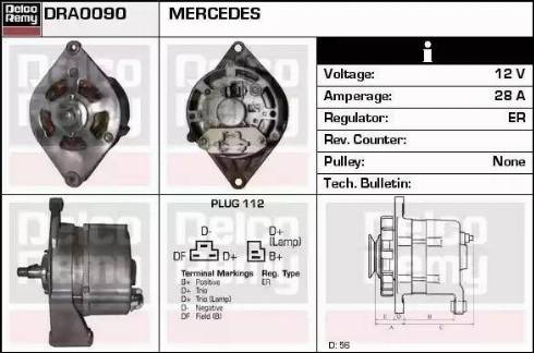 Remy DRA0090 - Ģenerators autospares.lv