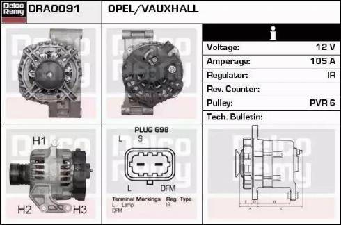 Remy DRA0091 - Ģenerators www.autospares.lv