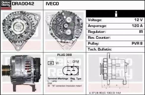 Remy DRA0042 - Генератор www.autospares.lv