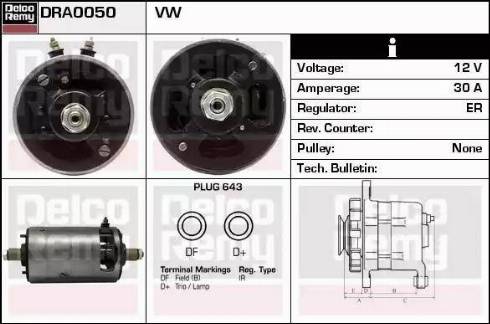 Remy DRA0050 - Alternator www.autospares.lv