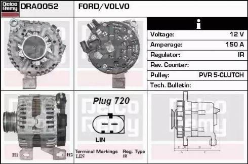 Remy DRA0052 - Ģenerators autospares.lv