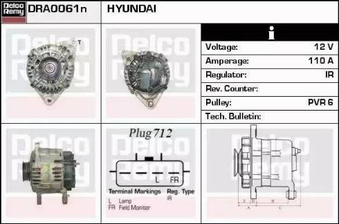 Remy DRA0061N - Ģenerators www.autospares.lv