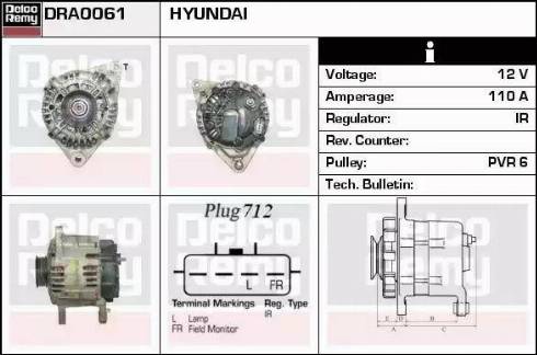 Remy DRA0061 - Alternator www.autospares.lv