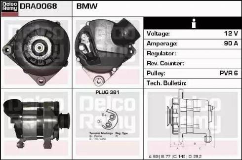 Remy DRA0068 - Alternator www.autospares.lv