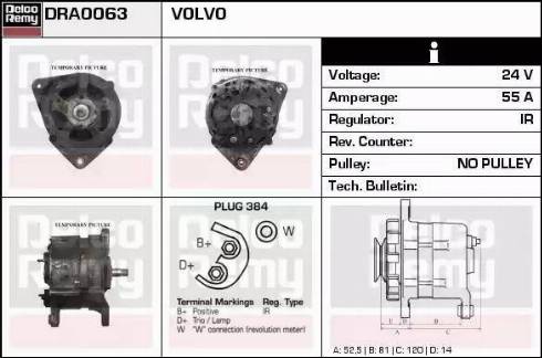 Remy DRA0063 - Ģenerators autospares.lv