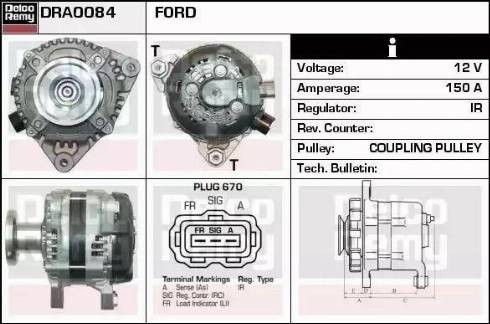 Remy DRA0084 - Ģenerators www.autospares.lv