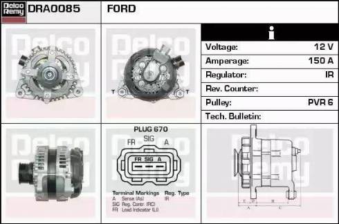 Remy DRA0085 - Alternator www.autospares.lv