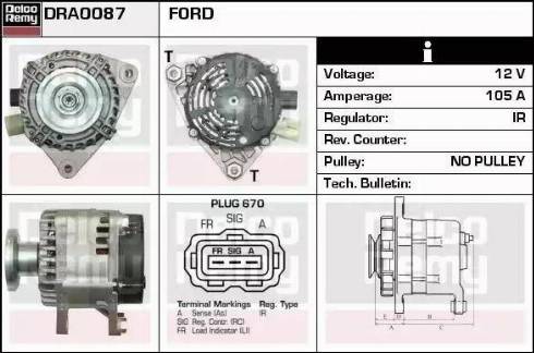 Remy DRA0087 - Ģenerators www.autospares.lv