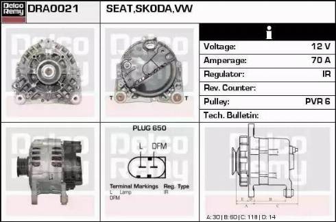 Remy DRA0021 - Ģenerators www.autospares.lv