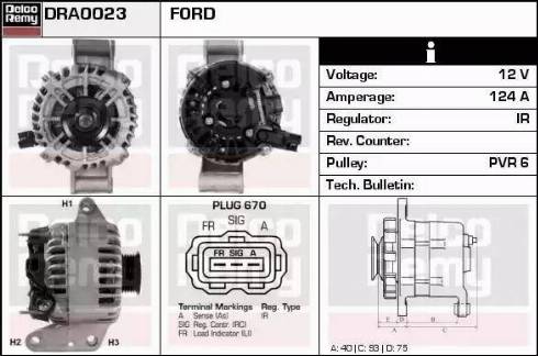 Remy DRA0023 - Alternator www.autospares.lv