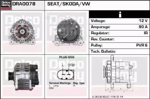 Remy DRA0078 - Ģenerators autospares.lv