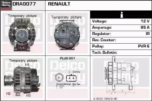 Remy DRA0077 - Ģenerators www.autospares.lv