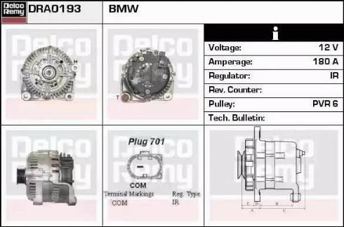 Remy DRA0193 - Генератор www.autospares.lv