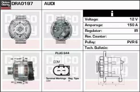 Remy DRA0197 - Alternator www.autospares.lv