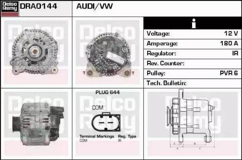 Remy DRA0144 - Генератор www.autospares.lv