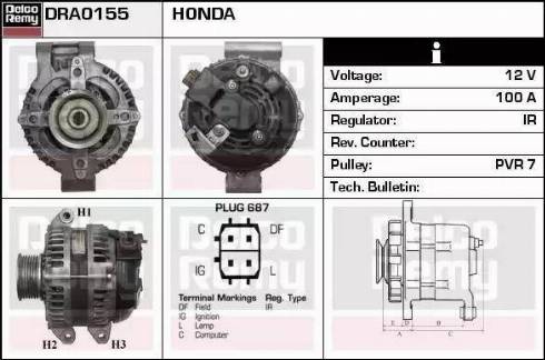 Remy DRA0155 - Ģenerators autospares.lv